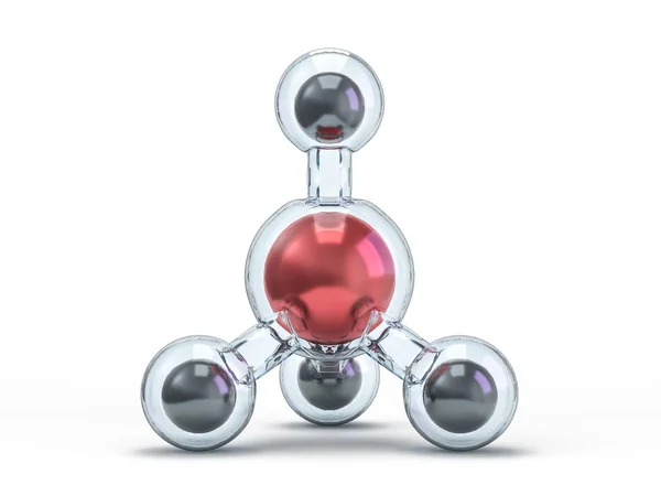 Metano Moléculas Antecedentes. Renderizado 3D — Foto de Stock