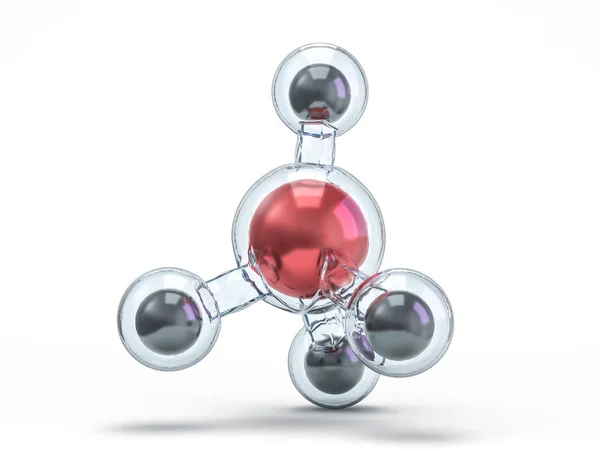 Molécules de méthane Contexte. rendu 3D — Photo