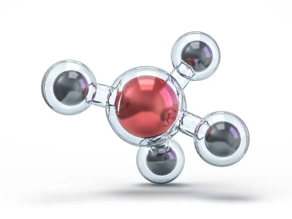 Фон метанових молекул. 3D візуалізація — стокове фото