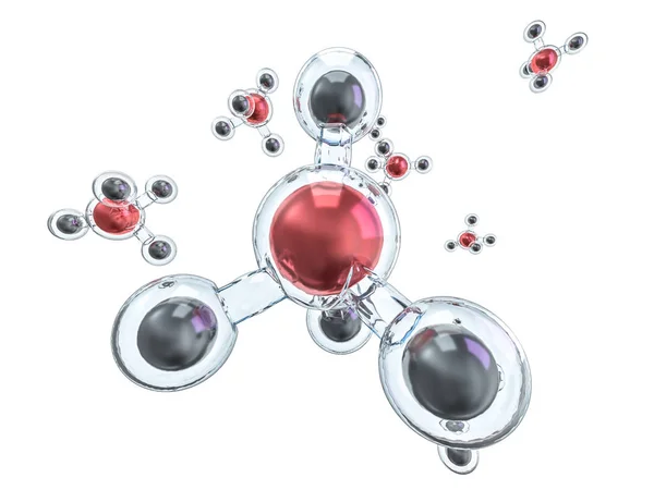 Molécules de méthane Contexte. rendu 3D — Photo