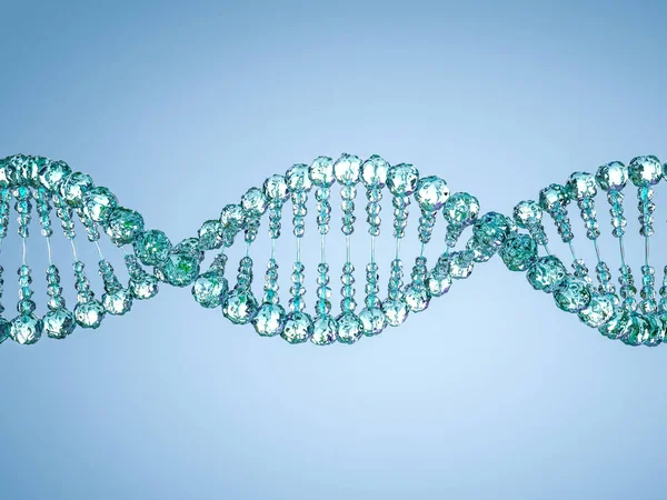 Rantai DNA. Latar belakang ilmiah abstrak. Perender 3D — Stok Foto