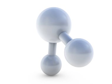 Su molekülü. Ekoloji, biyoloji ve biyokimya konsepti. Üç Boyut