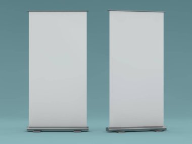 Afiş ekran boş topla. Şablon mockup. 3D