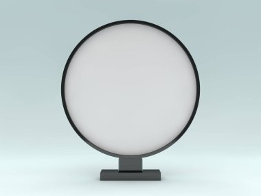 Boş billboard afiş ekran. Şablon mockup. 3d