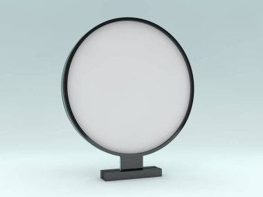 Boş billboard afiş ekran. Şablon mockup. 3d