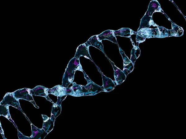 DNA-kedjan. Abstrakta vetenskapliga bakgrund. 3D-rendering — Stockfoto