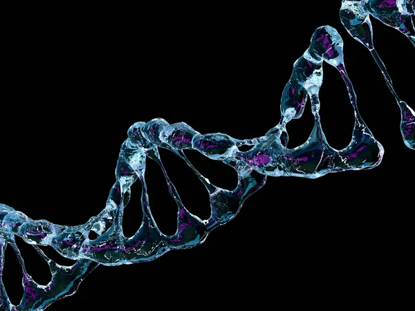 Łańcuch DNA. Streszczenie tło naukowe. renderowania 3D — Zdjęcie stockowe