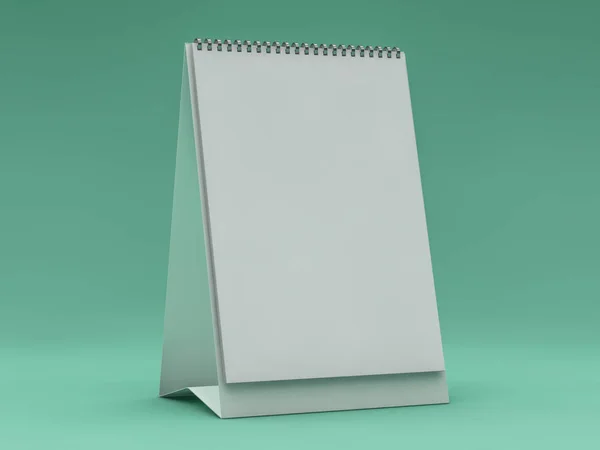 Töm vertikal Skrivbordskalender. Mockup designkoncept. 3d — Stockfoto