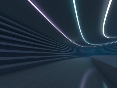 Modern mimari arka plan. 3D