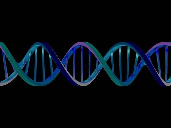 Dna 사슬입니다. 추상적인 과학적 배경입니다. 3 차원 렌더링 — 스톡 사진