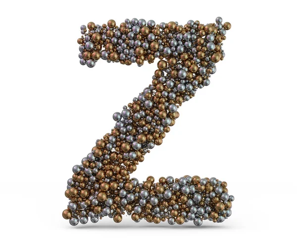 Light gold letter Z on the background. 3D — Stock Photo, Image