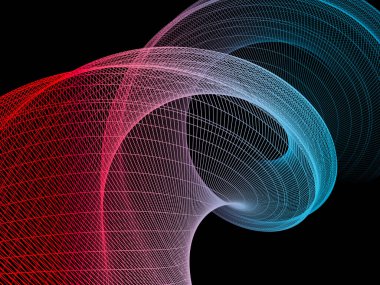 Geometrik soyut teknoloji ve bilim geçmişi. 3d