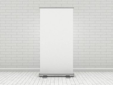 Afiş ekran boş topla. Şablon mockup. 3D