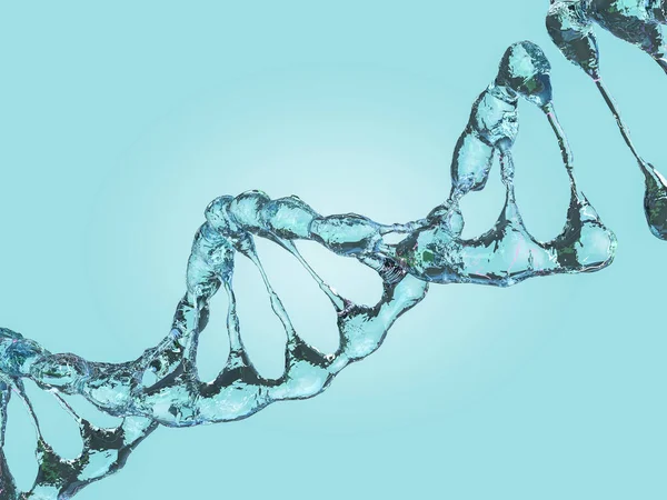 Ланцюг ДНК. Анотація наукових праць. 3D візуалізація — стокове фото