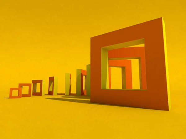 Sfondo geometrico astratto con forme. 3D — Foto Stock