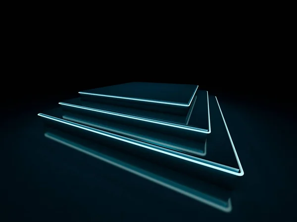 Bunte neonfarbene abstrakte Lichter. 3d — Stockfoto