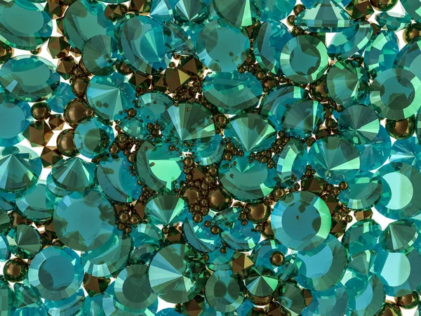 Gruppe von Diamanten auf einem Hintergrund. 3d — Stockfoto