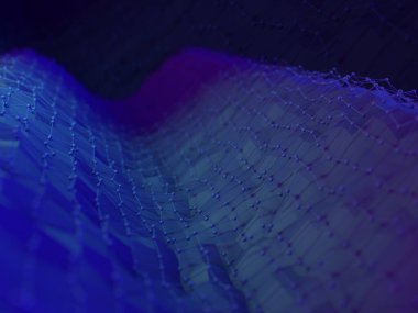 Noktaları ve çizgileri birleştiren soyut çokgen uzay düşük poli arkaplanı. Bağlantı yapısı. Çokgen arka plan. 3d oluşturma