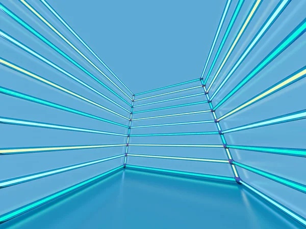 Neon Abstrakt Bakgrund Linjer Rendering — Stockfoto
