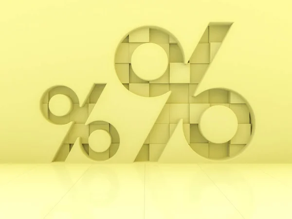 Fundo Vendas Sazonais Percentagem Sinal Renderização — Fotografia de Stock