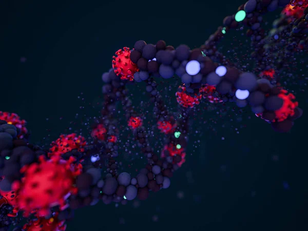 Covid Patógeno Respiratório Coronavírus 2019 Ncov Gripe Ataques Vírus Dna — Fotografia de Stock