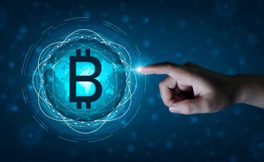 Bitcoin bloğu zinciri dünya harita güvenlik sistemi dijital para online dünyada mali iş