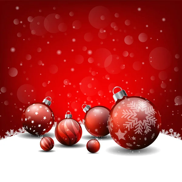 Vánoční Pozadí Červené Pozadí Šťastný Nový Rok — Stockový vektor