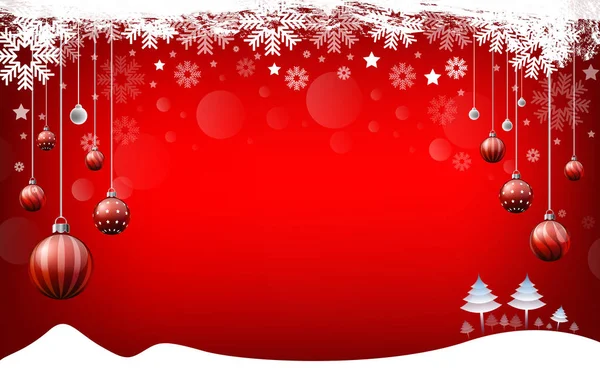 Weihnachten Hintergrund Roter Hintergrund Frohes Neues Jahr — Stockvektor