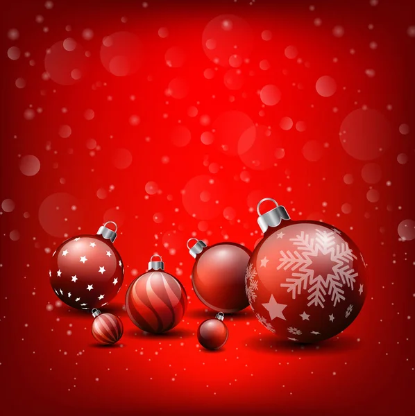Kerstmis Achtergrond Rode Achtergrond Happy New Year — Stockvector