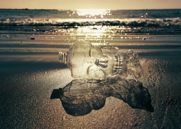 Plastic Bottle Beach Plastic Kills Our Marine Creatures — Stock Photo, Image