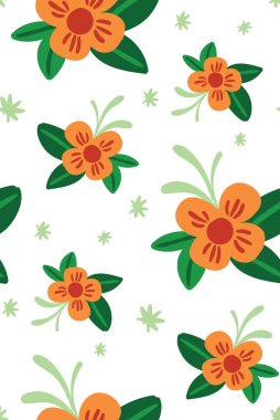 Renkli portakal çiçeği yineleme deseni