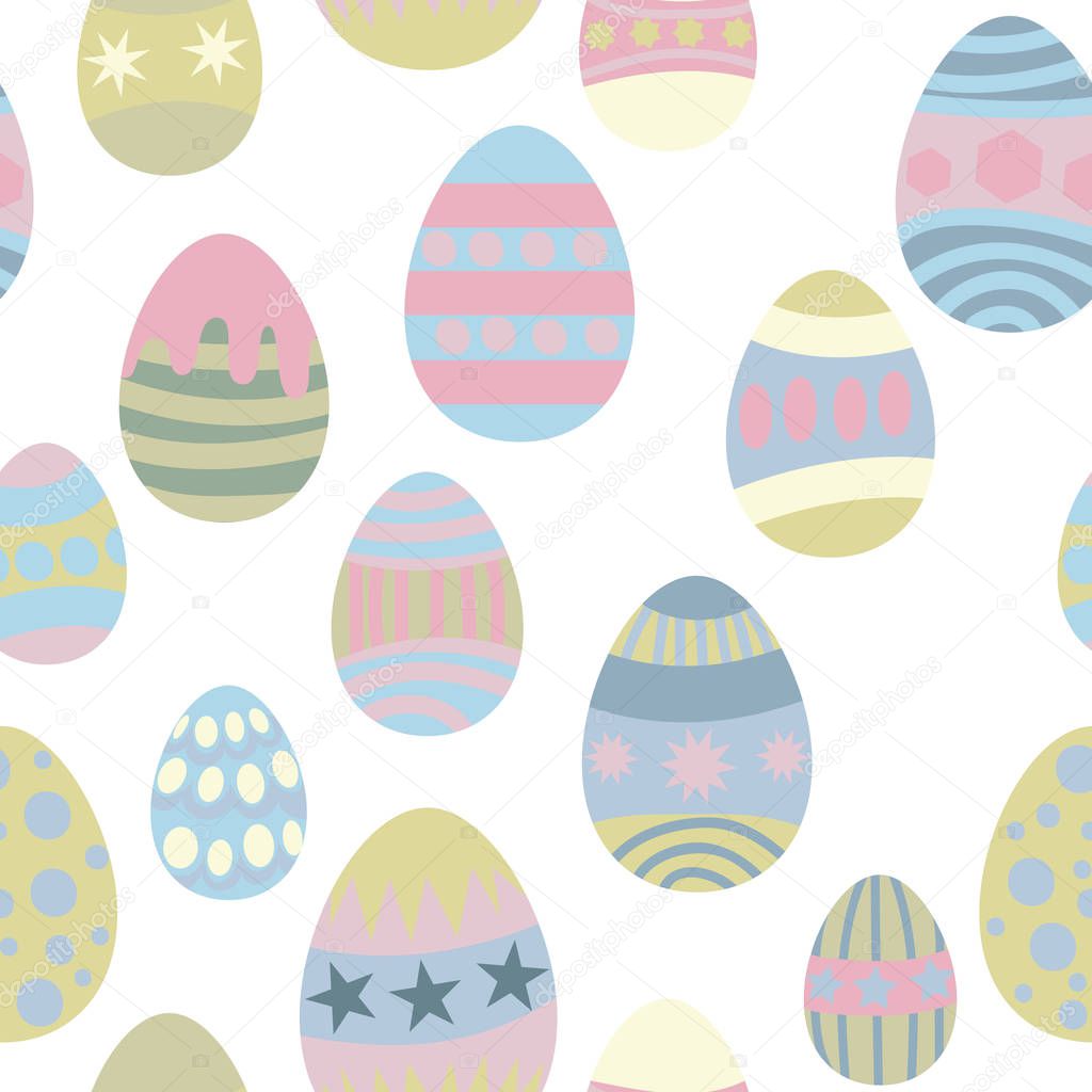 Seamless pattern for easter eggs