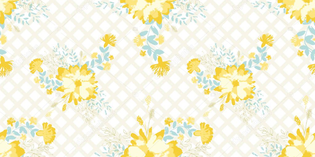 Vector colorful painterly floral seamless pattern background. Perfect for textile design, fashion prints, paper backgrounds, gift wrap and stationery and print on demand products.