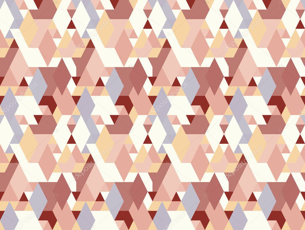 Vector colorful geometric shapes seamless pattern background.
