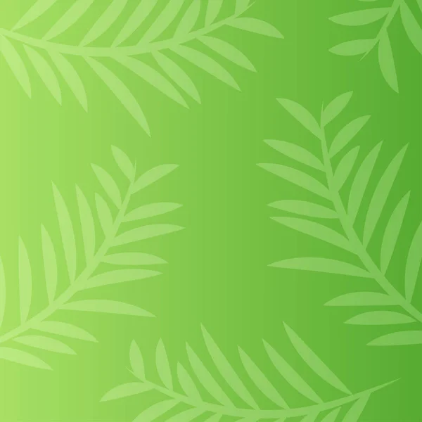Green natural background with leaf abstract vector in flat design style