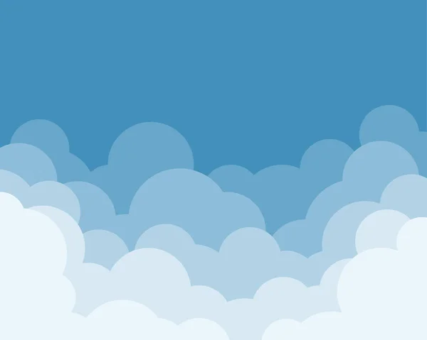 Nuvola Alto Cielo Blu Astratto Sfondo Paesaggio Design — Vettoriale Stock