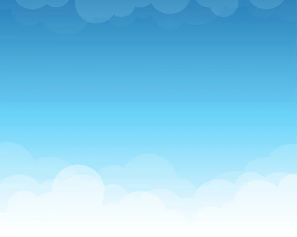 White Softness Cloud Top Blue Sky Abstract Background Landscape Illustration — 스톡 벡터