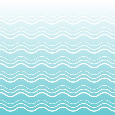 Beyaz mavi dalga vektör arka plan düz tasarımı