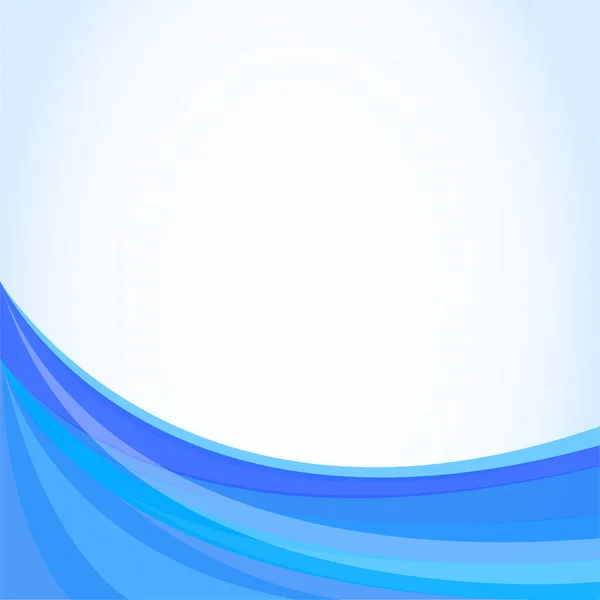 Blaue Welle Abstrakt Vektor Hintergrund Flache Design Stil — Stockvektor