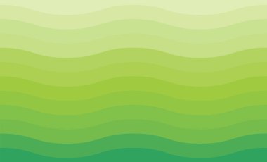 Yeşil dalga arka plan düz vektör tasarım tarzında