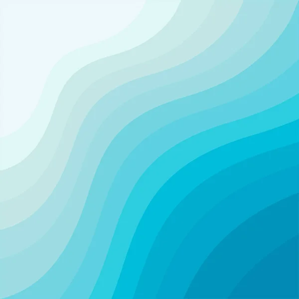 平面矢量设计风格中的蓝波抽象背景 — 图库矢量图片