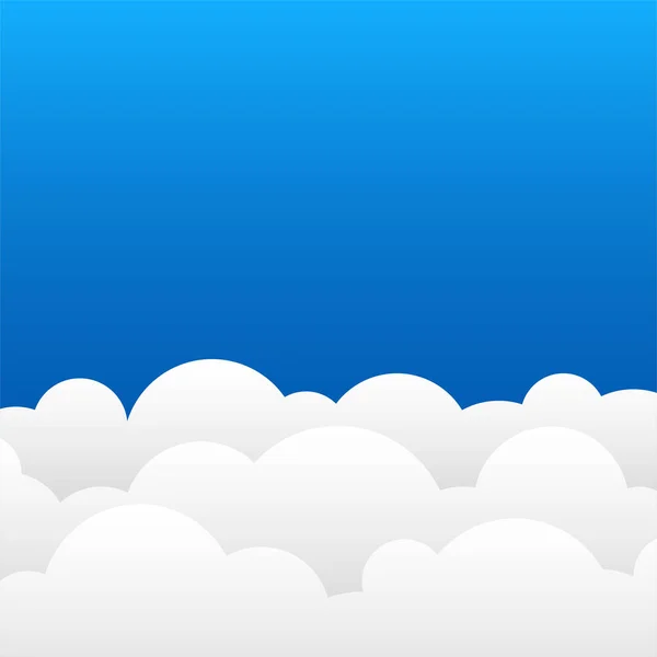 Nuvola Con Cielo Sfondo Astratto Blu — Vettoriale Stock