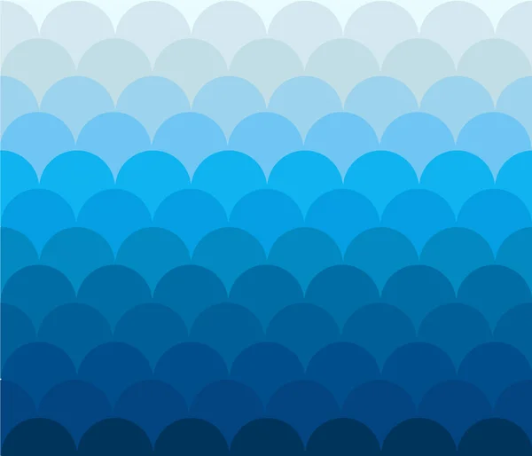 Kreis Blaue Welle Abstrakten Hintergrund Flachen Vektor Design Stil — Stockvektor