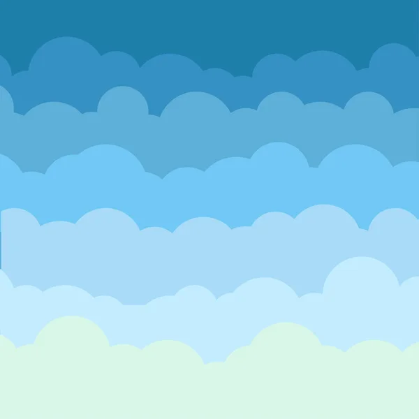 Moln Med Sky Blå Abstrakt Background Landscape Design — Stock vektor