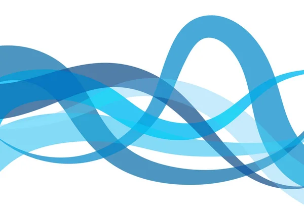 Línea azul concepto de onda vector abstracto fondo — Vector de stock