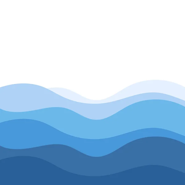 Blaue Welle Konzept abstrakter Vektor Hintergrund — Stockvektor