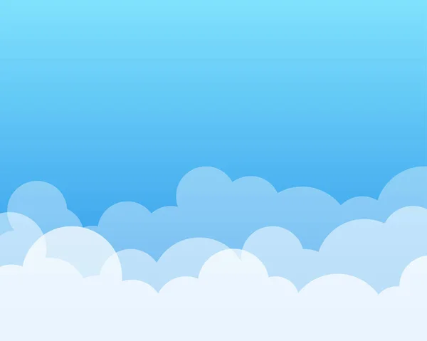 Wolkenvektor Hintergrund Illustration — Stockvektor