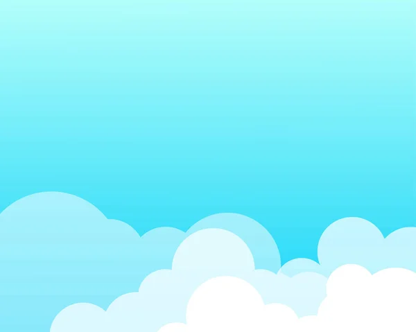 Nube con cielo blu vettoriale sfondo illusione — Vettoriale Stock
