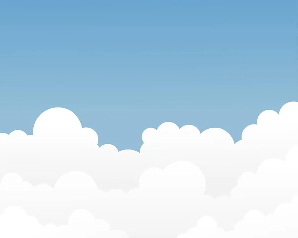 Nube su cielo blu vettore sfondo illustrazione — Vettoriale Stock