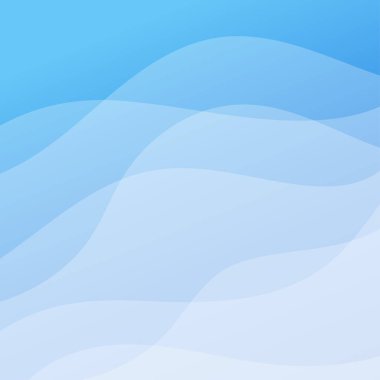 Mavi su dalgası kavramı soyut vektör arka plan